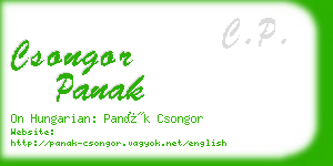 csongor panak business card